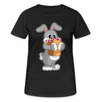 Achats de Pâques Bunny - T-shirt respirant Femme - noir - Devant - AI Model Female 172 light (172cm)