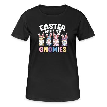Ostern, Frohe Ostern, Schokoladenei - Frauen T-Shirt atmungsaktiv - Schwarz - Vorne - AI Model Female 172 light (172cm)