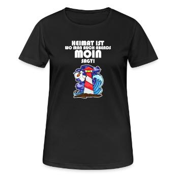 Nordsee Spruch - Frauen T-Shirt atmungsaktiv - Schwarz - Vorne - AI Model Female 172 light (172cm)