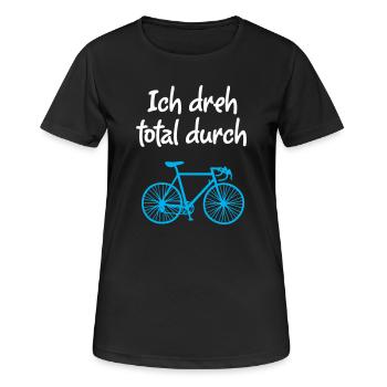 Roue Vélo Vélo De Route Climat Environnement Hobby - T-shirt respirant Femme - noir - Devant - AI Model Female 172 light (172cm)