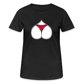 Ass Heart Love - Women's Breathable T-Shirt - black - Front - AI Model Female 172 light (172cm)