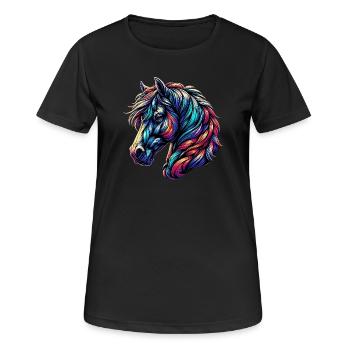 Horse - Women's Breathable T-Shirt - black - Front - AI Model Female 172 light (172cm)