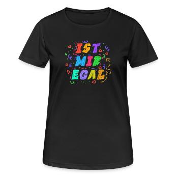 Je m’en fous Déclaration Attitude indifférente - T-shirt respirant Femme - noir - Devant - AI Model Female 172 light (172cm)