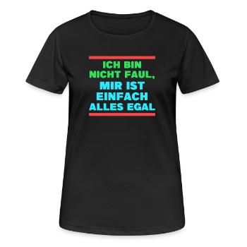 Je ne me soucie pas de la déclaration - T-shirt respirant Femme - noir - Devant - AI Model Female 172 light (172cm)