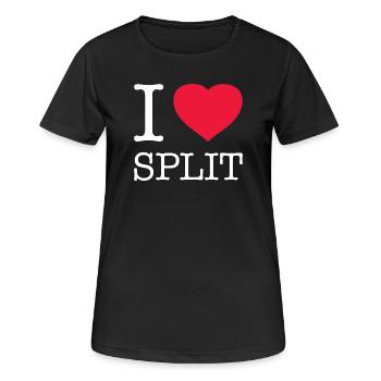I LOVE SPLIT Croatia Kroatien - Women's Breathable T-Shirt - black - Front - AI Model Female 172 light (172cm)