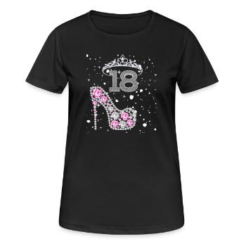 18th Birthday Design - Women's Breathable T-Shirt - black - Front - AI Model Female 172 light (172cm)