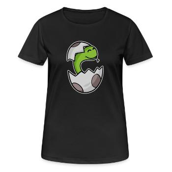 Baby Schlange Kleinkind Motiv - Frauen T-Shirt atmungsaktiv - Schwarz - Vorne - AI Model Female 172 light (172cm)