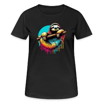Paresse - T-shirt respirant Femme - noir - Devant - AI Model Female 172 light (172cm)