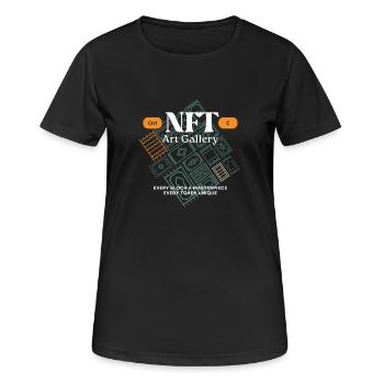NFT Art Gallery Block Mosaic - Women's Breathable T-Shirt - black - Front - AI Model Female 172 light (172cm)