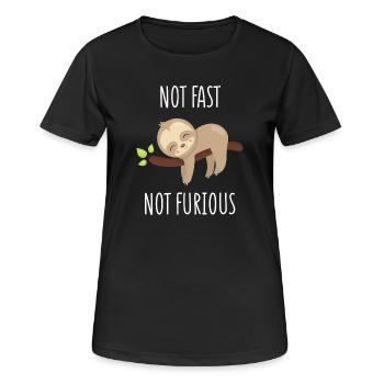 Pas rapide, pas furieux - T-shirt respirant Femme - noir - Devant - AI Model Female 172 light (172cm)