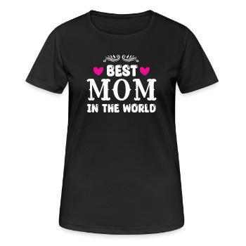 Beste Mama der Welt - Frauen T-Shirt atmungsaktiv - Schwarz - Vorne - AI Model Female 172 light (172cm)