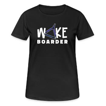 Surfing Kitesurfer Statement Wakeboard - T-shirt respirant Femme - noir - Devant - AI Model Female 172 light (172cm)