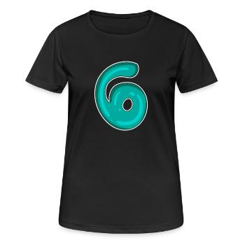 Number 6 Number - Women's Breathable T-Shirt - black - Front - AI Model Female 172 light (172cm)