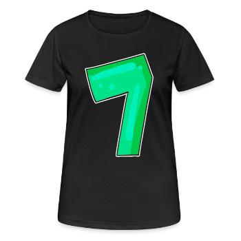Number 7 Number Seven - Women's Breathable T-Shirt - black - Front - AI Model Female 172 light (172cm)