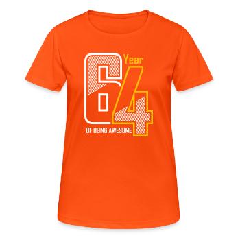 54e année d’être génial - T-shirt respirant Femme - orange néon - Devant - AI Model Female 172 dark (172cm)