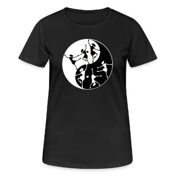 Danse Classique Yin Yang - T-shirt respirant Femme - noir - Devant - AI Model Female 172 light (172cm)