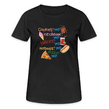 Funny sayings for birthday - Women's Breathable T-Shirt - black - Front - AI Model Female 172 light (172cm)
