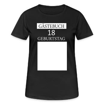 Livre d’or 18e anniversaire - T-shirt respirant Femme - noir - Devant - AI Model Female 172 light (172cm)