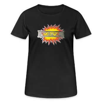 Lebe schnell - Frauen T-Shirt atmungsaktiv - Schwarz - Vorne - AI Model Female 172 light (172cm)