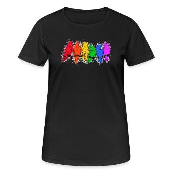 Bird Lover, Animal, Parrot, Birds, Animal Lover - Women's Breathable T-Shirt - black - Front - AI Model Female 172 light (172cm)