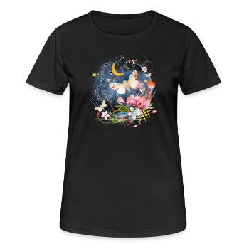 Insectes rares, exotiques et indigènes la nuit - T-shirt respirant Femme - noir - Devant - AI Model Female 172 light (172cm)