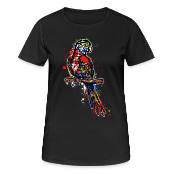 Perroquet, Animal, Oiseau, Amoureux Des Animaux, Animaux De Zoo, Animal De Compagnie - T-shirt respirant Femme - noir - Devant - AI Model Female 172 light (172cm)