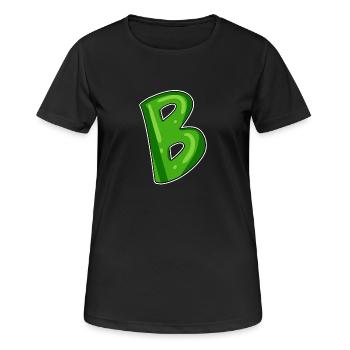 point B - point initial B - T-shirt respirant Femme - noir - Devant - AI Model Female 172 light (172cm)