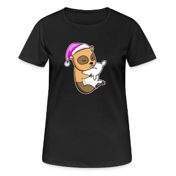Guinea Pig Tired Sleeping Sleeping Girl - Women's Breathable T-Shirt - black - Front - AI Model Female 172 light (172cm)
