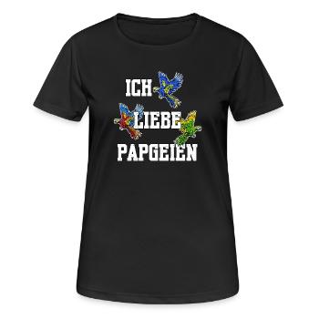 Perroquet Bird Lover Animal Birds Déclaration - T-shirt respirant Femme - noir - Devant - AI Model Female 172 light (172cm)