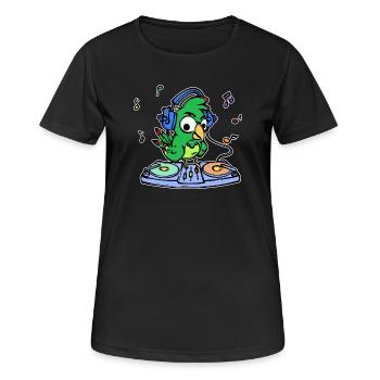 Parrot, Bird, Animal, Bird Lover, Animal Lover - Women's Breathable T-Shirt - black - Front - AI Model Female 172 light (172cm)