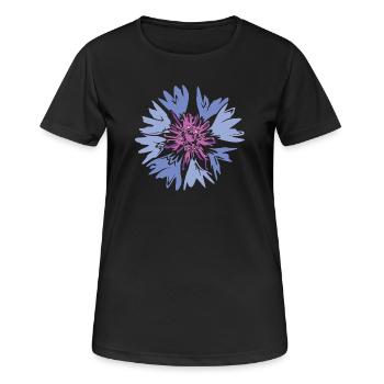 Wiesenblume Wildblumen Natur Wiese Blumenbeet - Frauen T-Shirt atmungsaktiv - Schwarz - Vorne - AI Model Female 172 light (172cm)