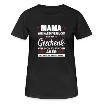 Beste Mama Der Welt Geschenk Weihnachten - Frauen T-Shirt atmungsaktiv - Schwarz - Vorne - AI Model Female 172 light (172cm)