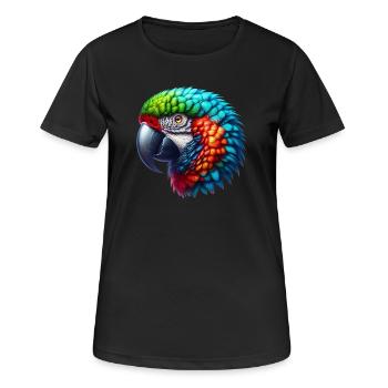 Perroquet - T-shirt respirant Femme - noir - Devant - AI Model Female 172 light (172cm)