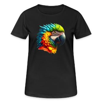 Perroquet - T-shirt respirant Femme - noir - Devant - AI Model Female 172 light (172cm)
