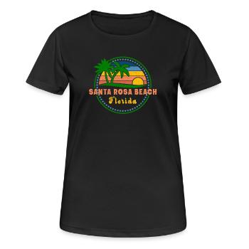Plage de Santa Rosa - T-shirt respirant Femme - noir - Devant - AI Model Female 172 light (172cm)
