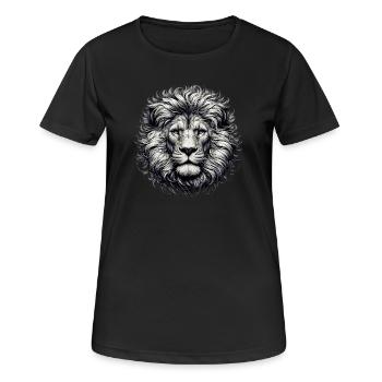 Lion - T-shirt respirant Femme - noir - Devant - AI Model Female 172 light (172cm)