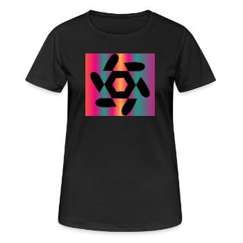 DESIGN. ART. GEEK. VINTAGE. GRAPHIQUE. MANGA. ASIE - T-shirt respirant Femme - noir - Devant - AI Model Female 172 light (172cm)