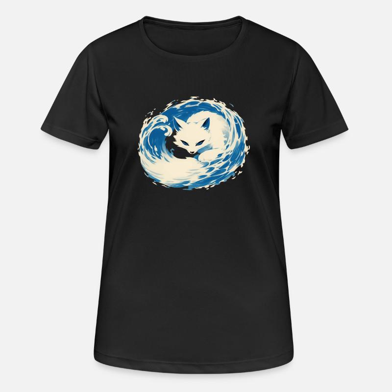 White Fox - Women's Breathable T-Shirt - black