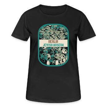 Détail captivant du Musée Juif, Berlin - T-shirt respirant Femme - noir - Devant - AI Model Female 172 light (172cm)