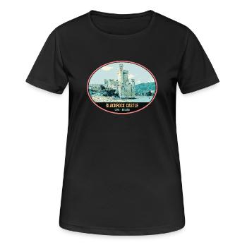 Illustration Blackrock Castle, Cork, Ireland - Women's Breathable T-Shirt - black - Front - AI Model Female 172 light (172cm)