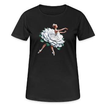 Balletttänzerin mit Tutu - Frauen T-Shirt atmungsaktiv - Schwarz - Vorne - AI Model Female 172 light (172cm)