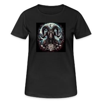Bouc - T-shirt respirant Femme - noir - Devant - AI Model Female 172 light (172cm)