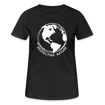 Respecter la nature - T-shirt respirant Femme - noir - Devant - AI Model Female 172 light (172cm)