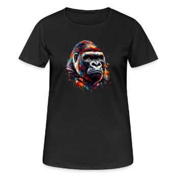 Gorilla - Women's Breathable T-Shirt - black - Front - AI Model Female 172 light (172cm)
