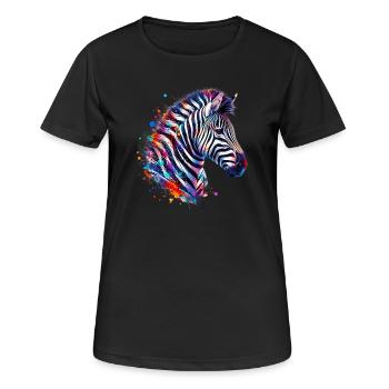 Zebra - Women's Breathable T-Shirt - black - Front - AI Model Female 172 light (172cm)