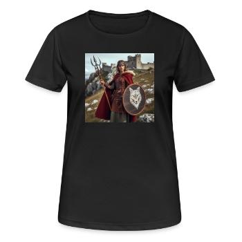 Guerrier viking - T-shirt respirant Femme - noir - Devant - AI Model Female 172 light (172cm)