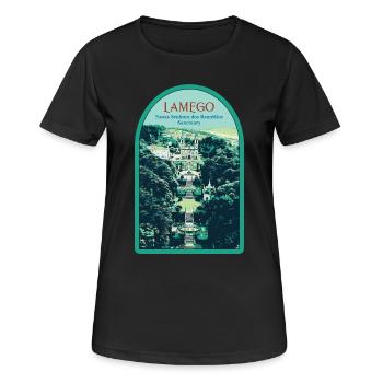 Lamego, Sanctuaire Notre-Dame-des-Remèdes - T-shirt respirant Femme - noir - Devant - AI Model Female 172 light (172cm)