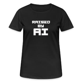 ÉLEVÉ PAR L’IA - T-shirt respirant Femme - noir - Devant - AI Model Female 172 light (172cm)