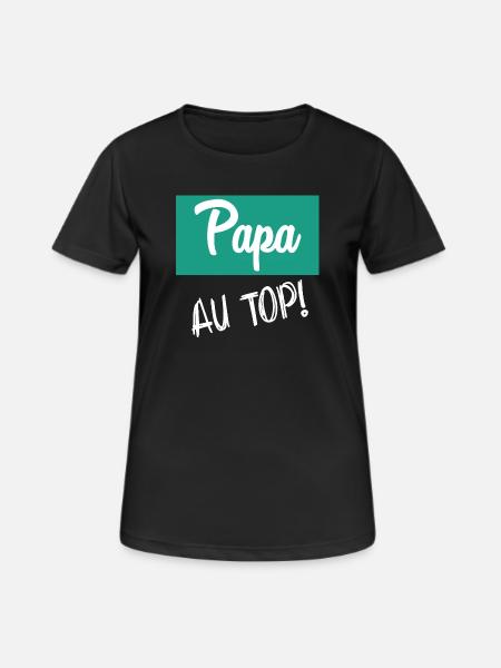VATERTAG. FROHER VATERTAG. PAPA. ALLES GUTE ZUM GEBURTSTAG. - Frauen T-Shirt atmungsaktiv - Schwarz
