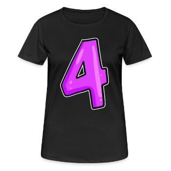4 Rose Rose - T-shirt respirant Femme - noir - Devant - AI Model Female 172 light (172cm)